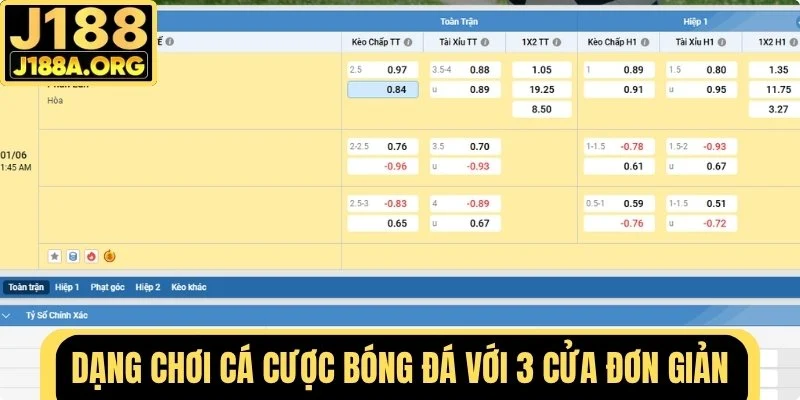 Dạng chơi với 3 cửa đơn giản 